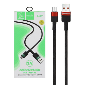 کابل شارژ Micro USB فست شارژ DENMEN مدل D61V